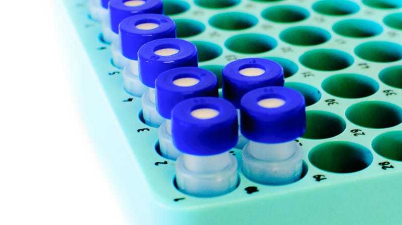 Filter Vials in a tray